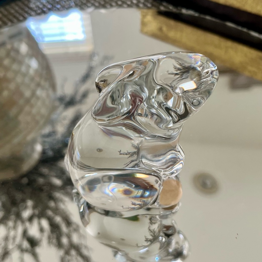 Vintage Baccarat crystal rabbit collectible figurine.  Excellent condition.